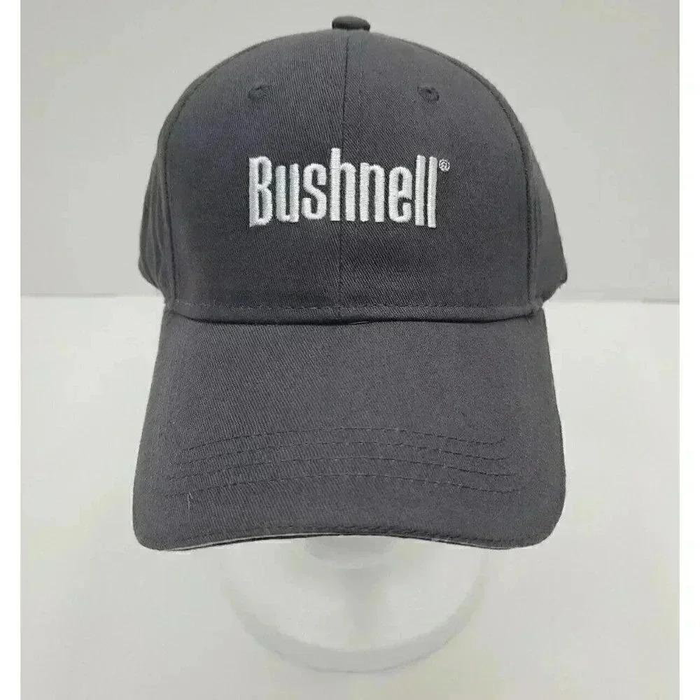 Bushnell Grey Adjustable Men's Hat Embroidered Logo New Without Tags